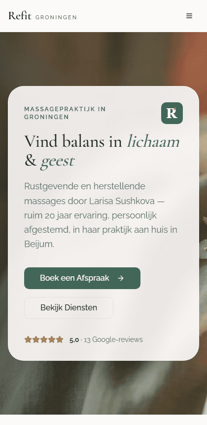 Refit Groningen — mobiele weergave